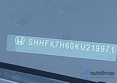 2019 Honda Civic Ex from USA, damaged, VIN SHHFK7H60KU219971
